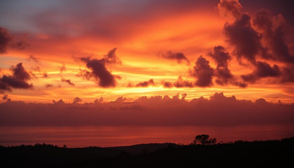 breathtaking sunset display