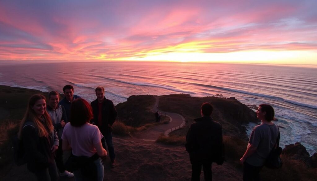 coastal overlook sunset
