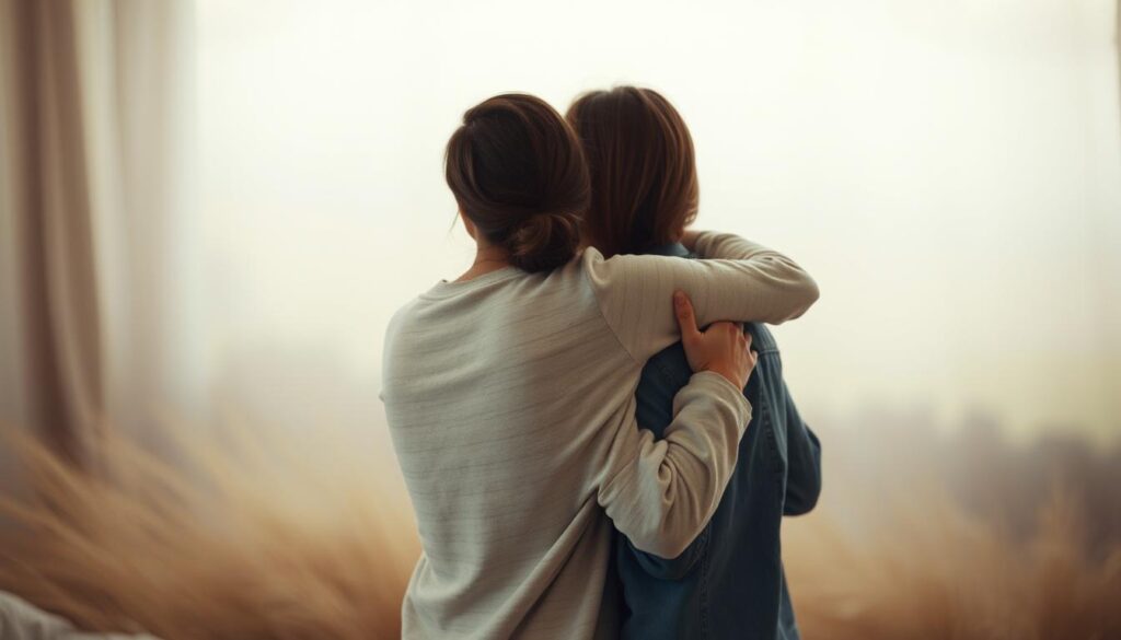 hug warmth connection