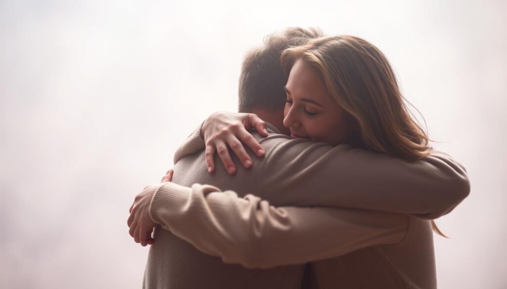 hugs and emotional healing
