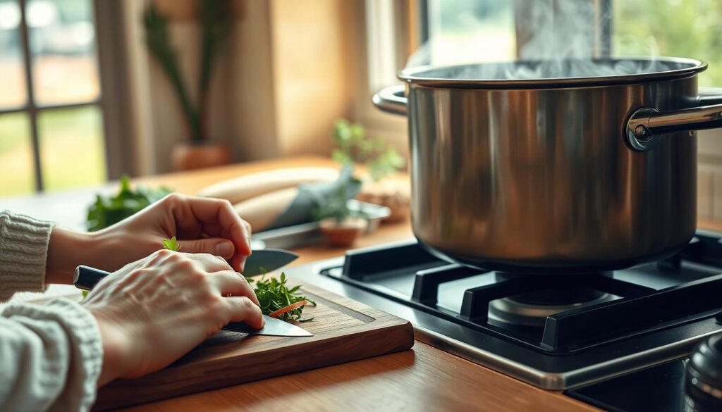 meditative soup-making process meditative soup-making process