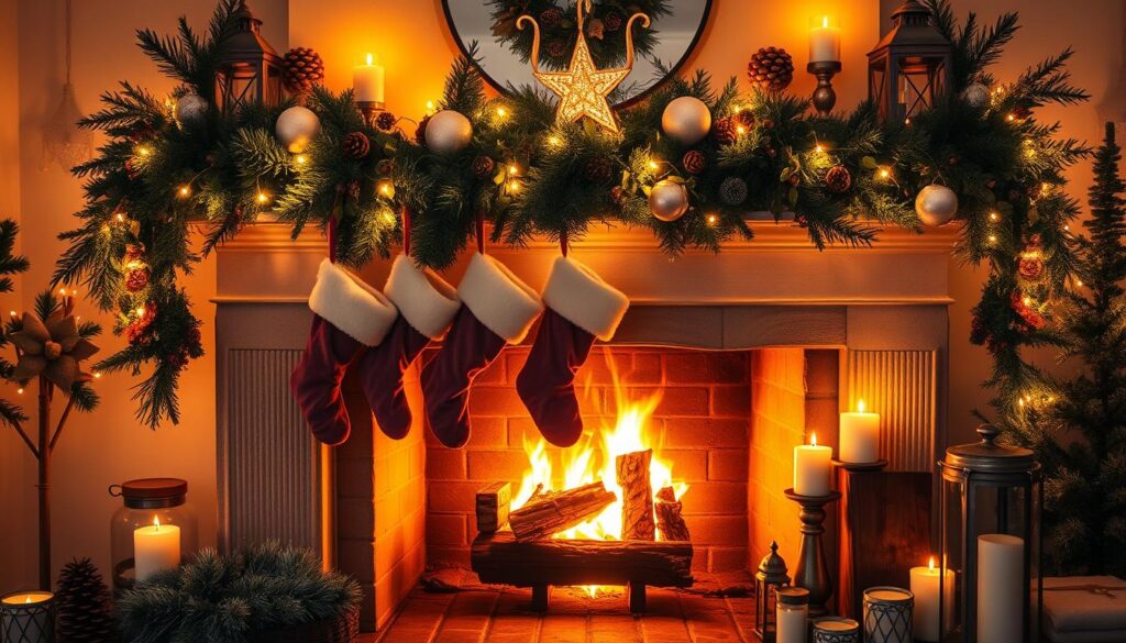 seasonal hearth decor
